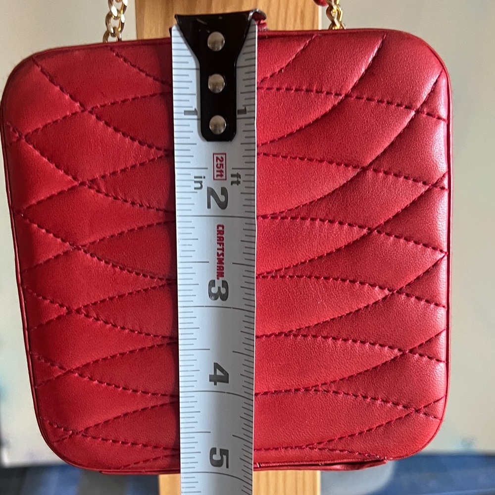 Chic Red Quilted Mini Bag - Picture 5 of 9